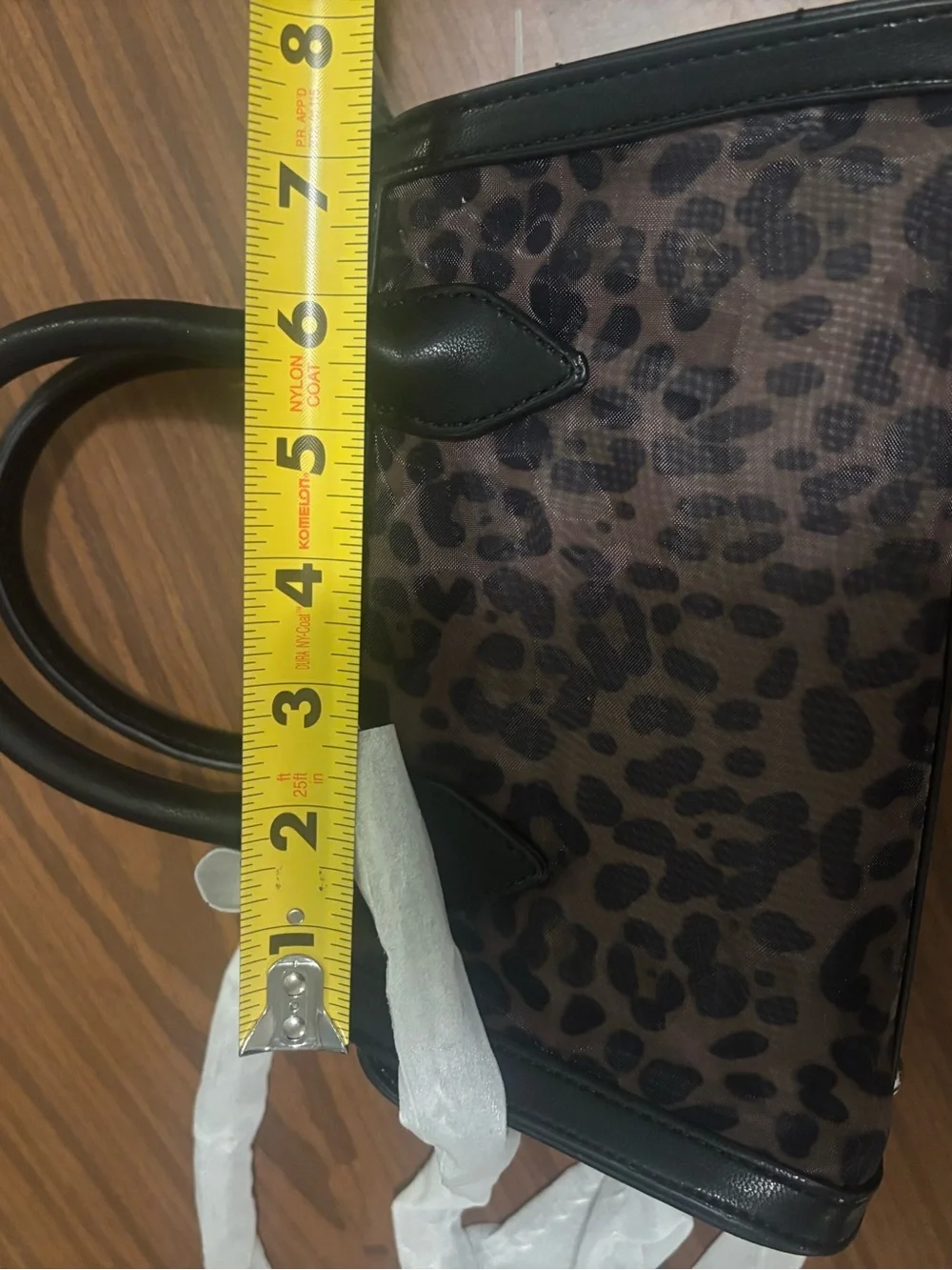 NWT - Steve Madden - mesh leopard bag